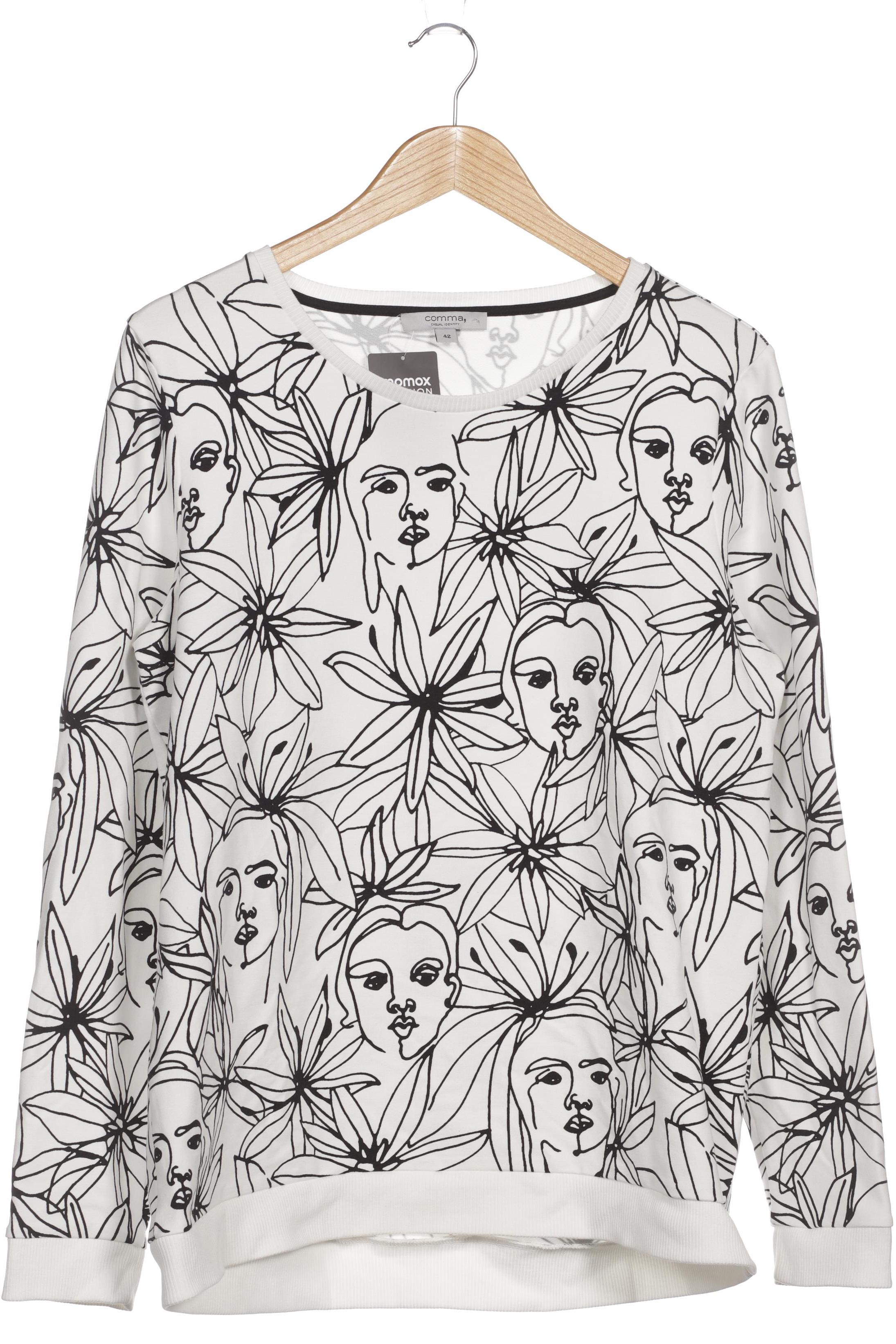 

Comma Damen Sweatshirt, weiß, Gr. 42