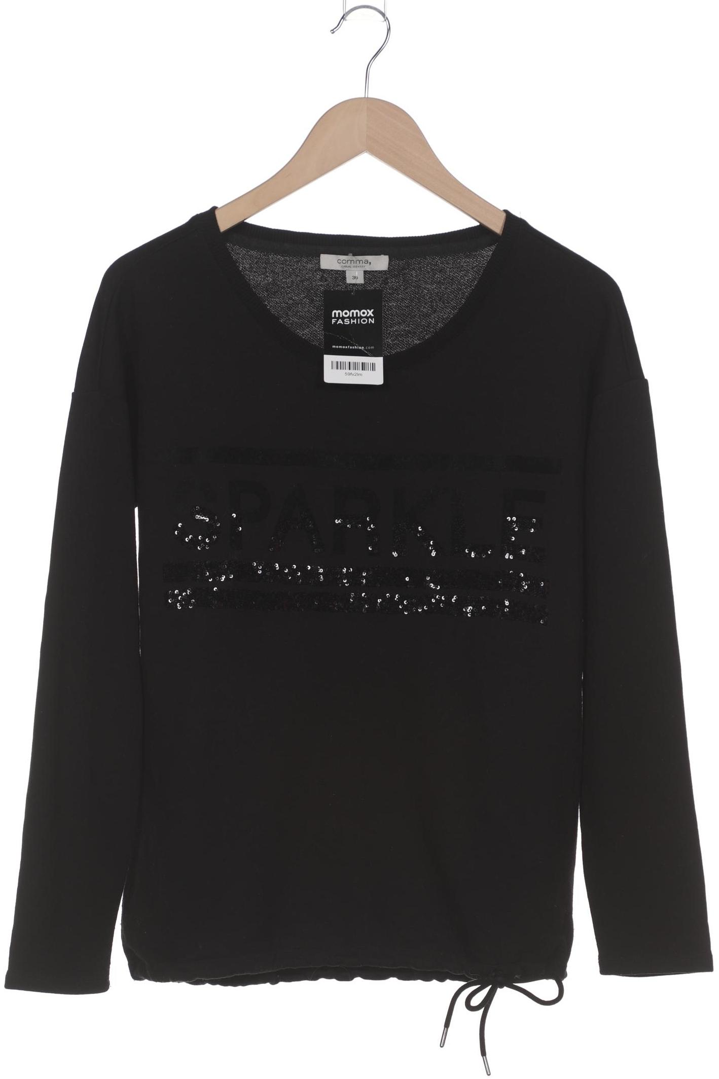 

Comma Damen Sweatshirt, schwarz, Gr. 36
