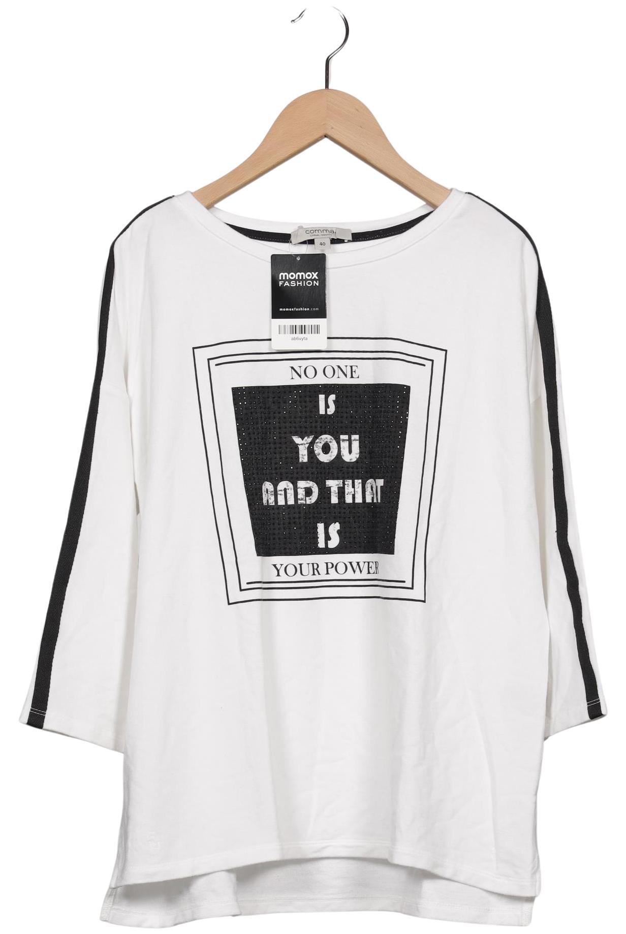 

Comma Damen Sweatshirt, weiß, Gr. 40