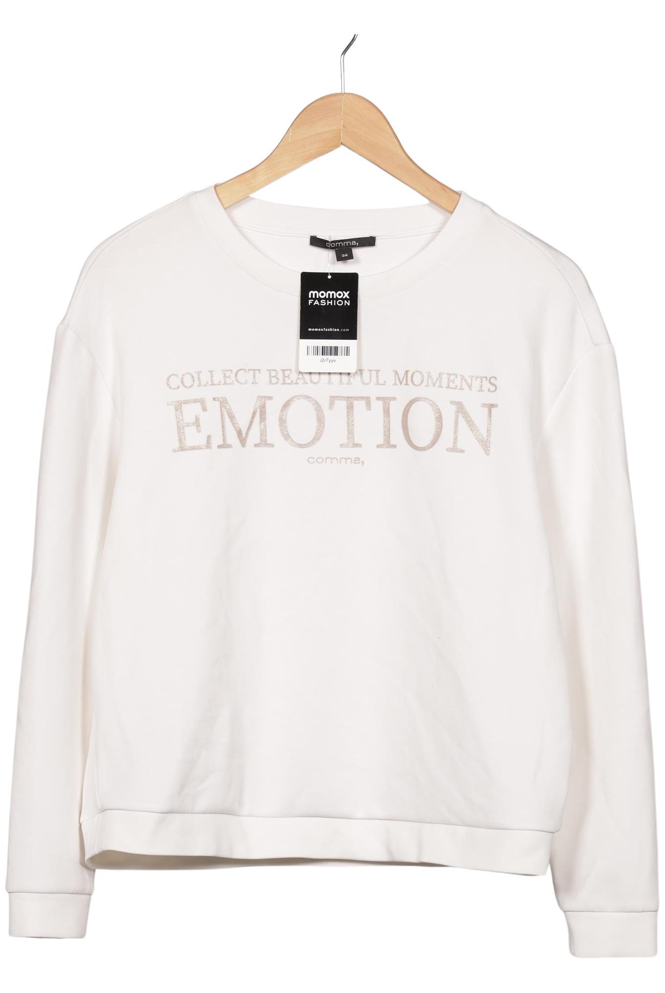 

Comma Damen Sweatshirt, weiß, Gr. 34