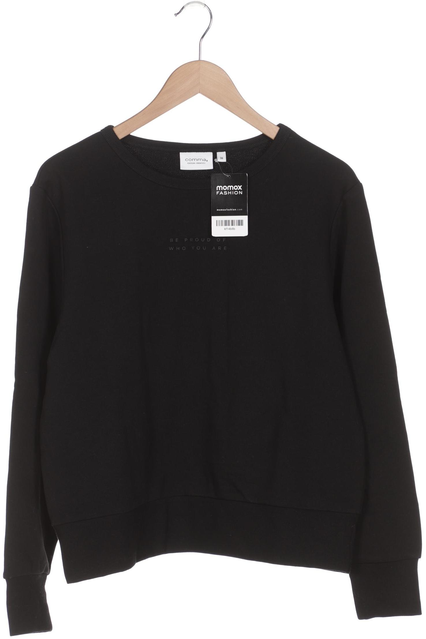 

Comma Damen Sweatshirt, schwarz, Gr. 36