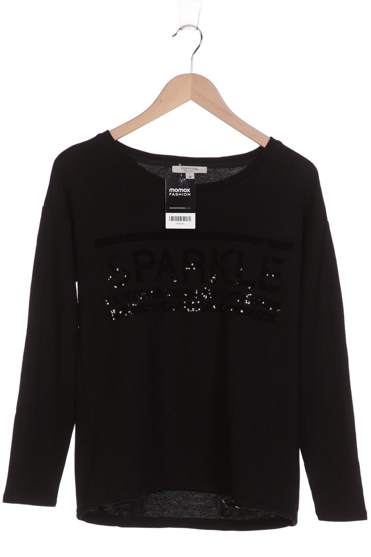 

Comma Damen Sweatshirt, schwarz, Gr. 36