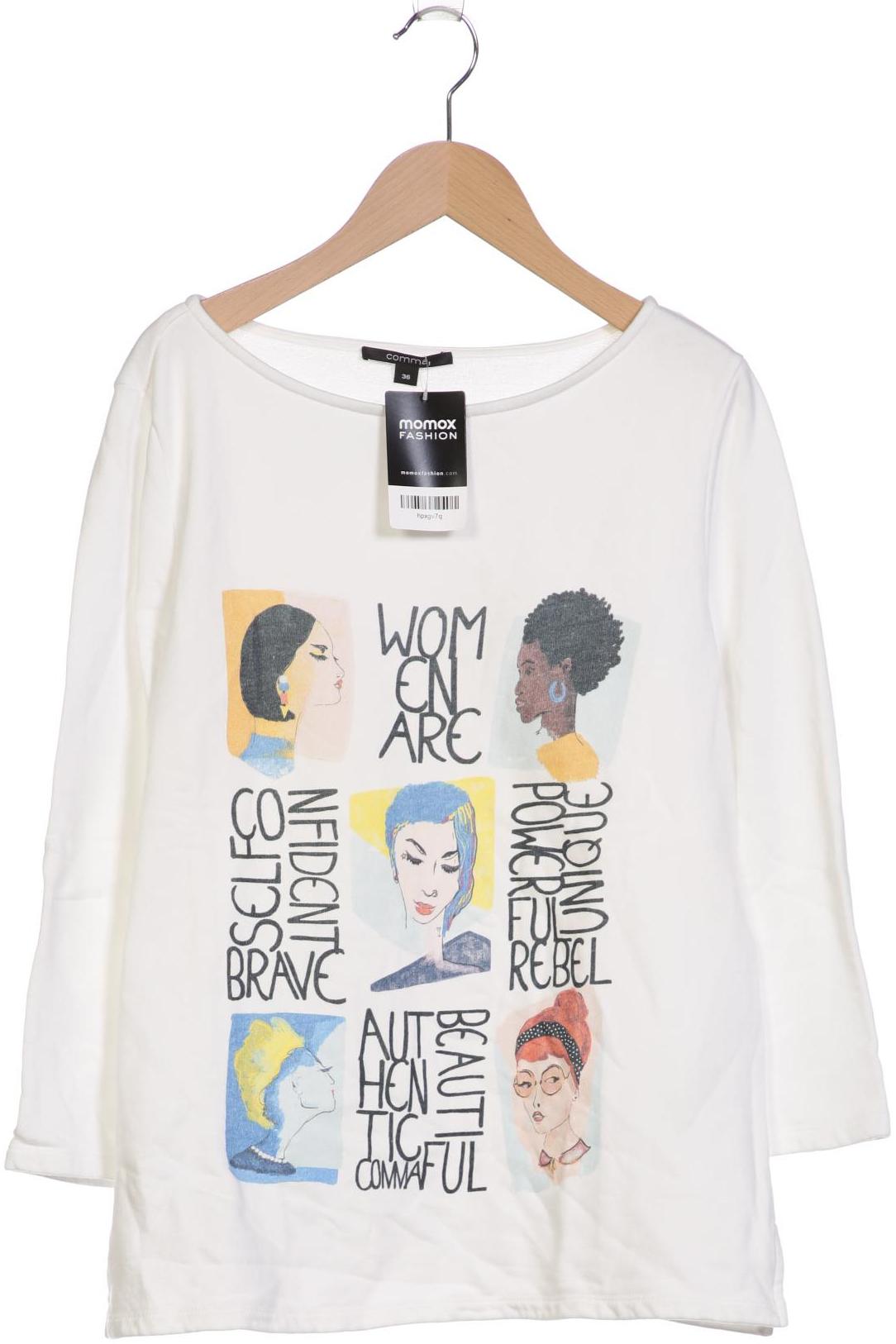 

Comma Damen Sweatshirt, weiß, Gr. 36