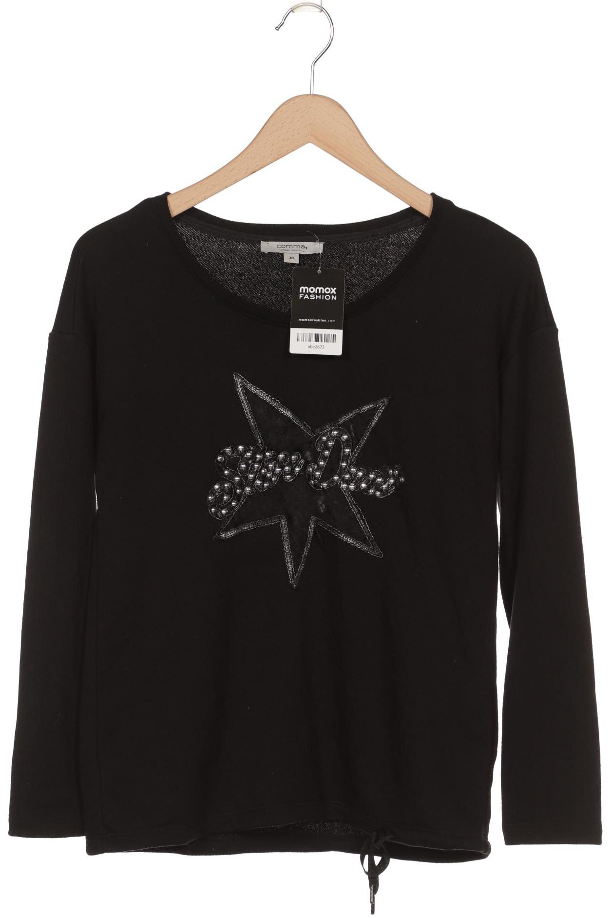 

Comma Damen Sweatshirt, schwarz, Gr. 36