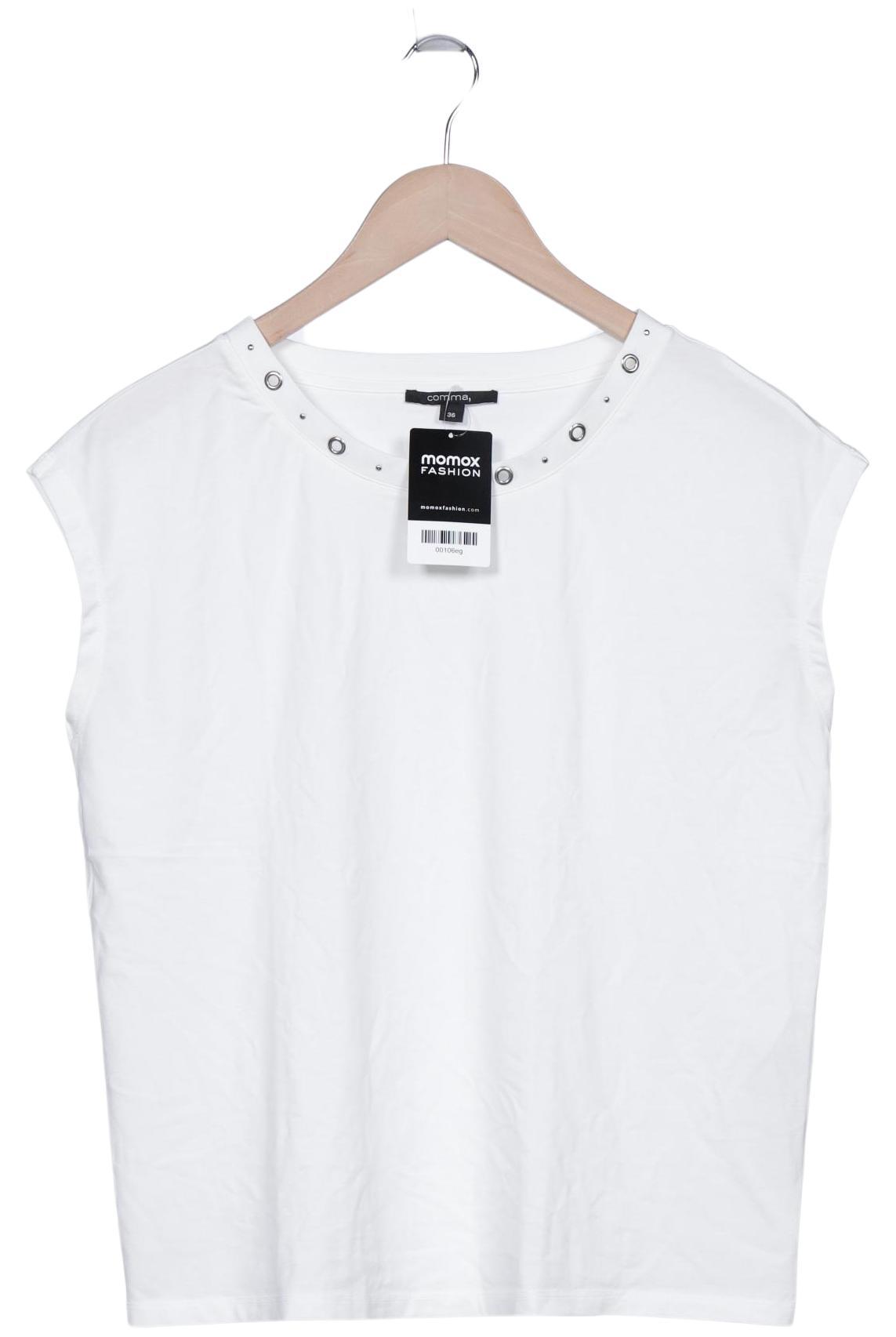 

Comma Damen T-Shirt, weiß, Gr. 36