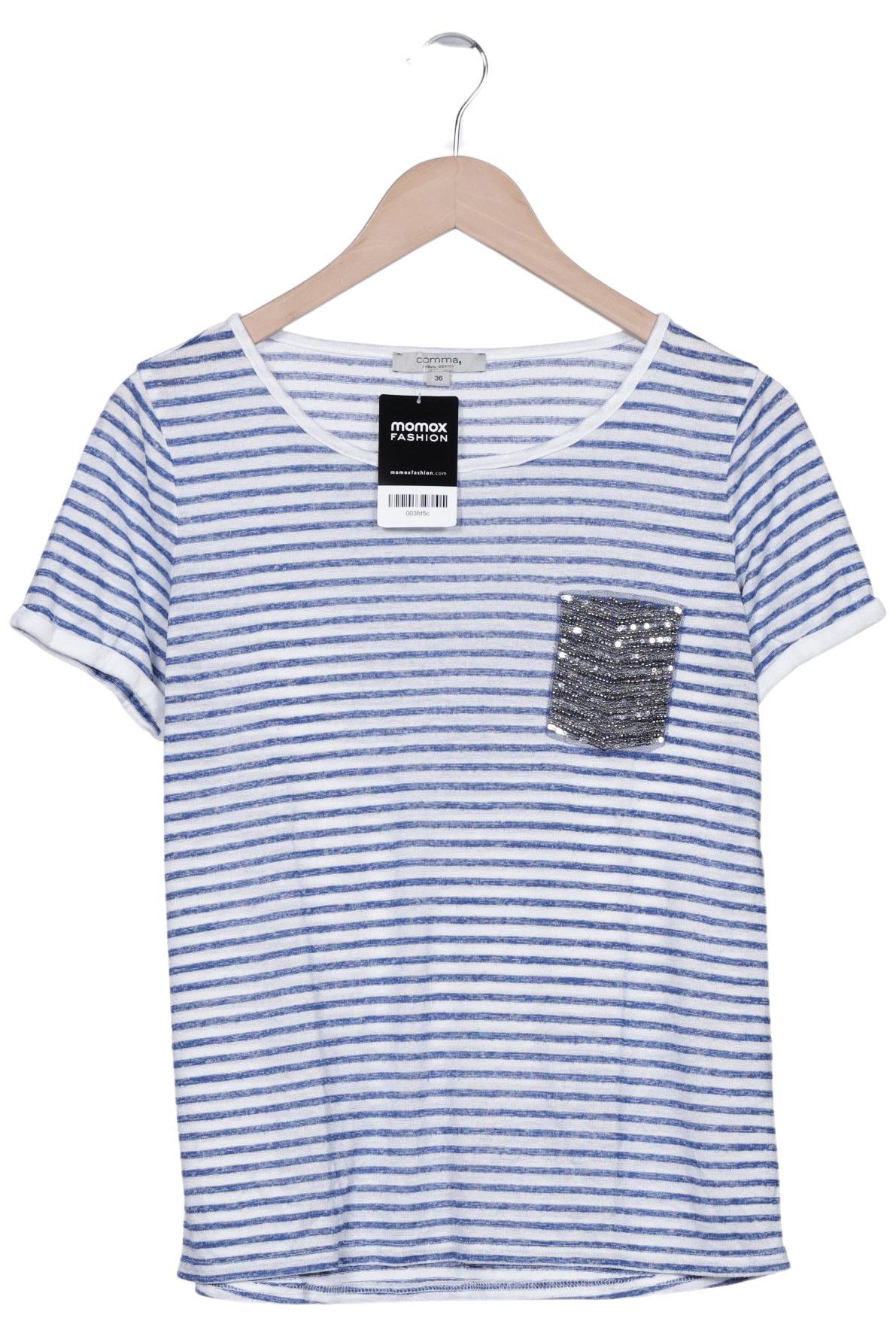 

Comma Damen T-Shirt, blau, Gr. 36