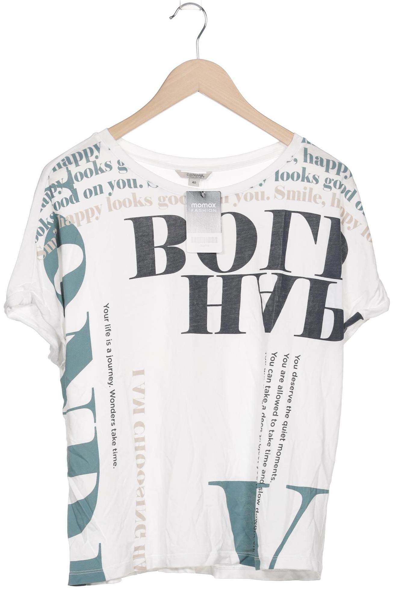 

Comma Damen T-Shirt, weiß, Gr. 40