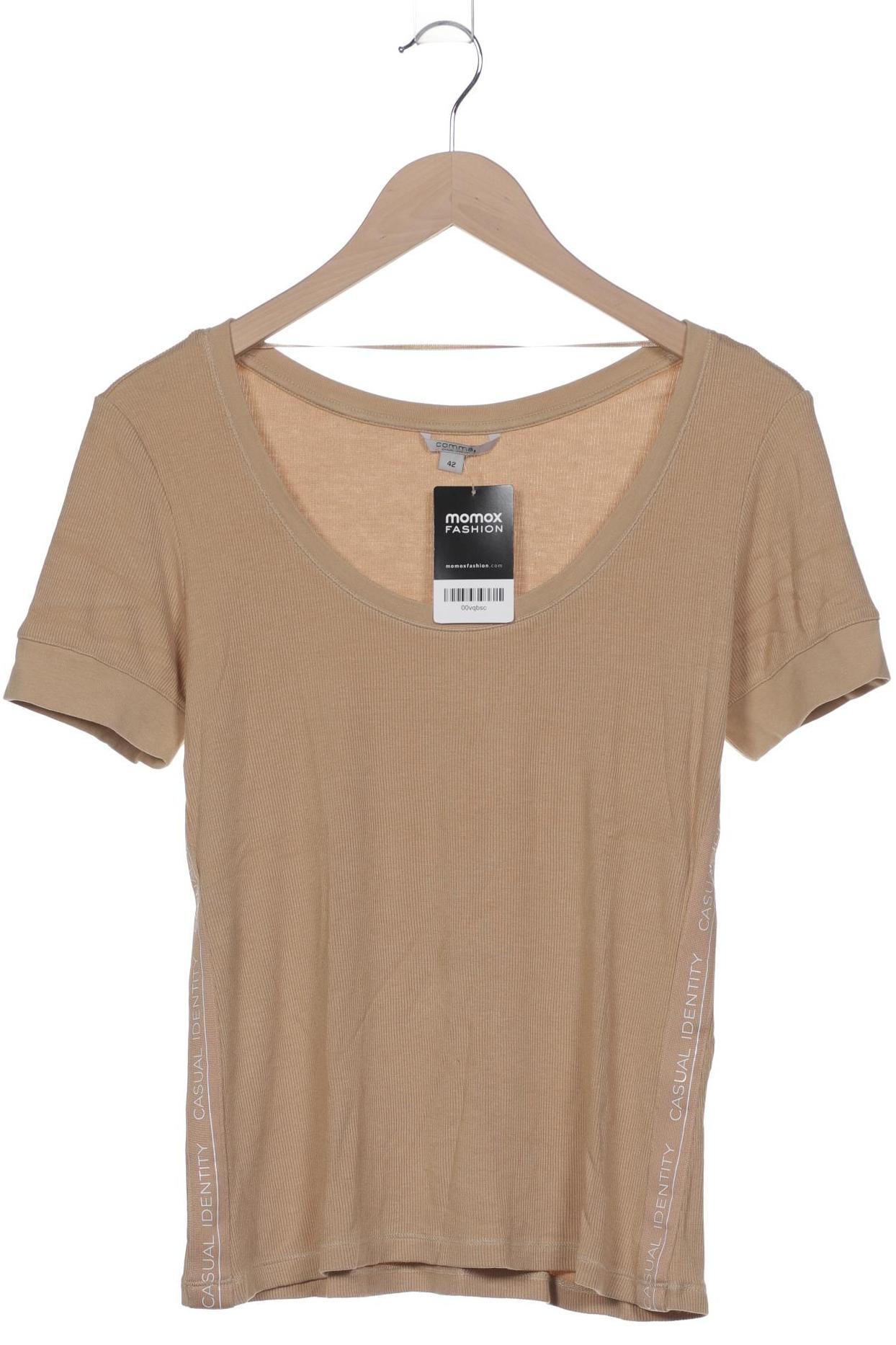 

Comma Damen T-Shirt, beige, Gr. 42