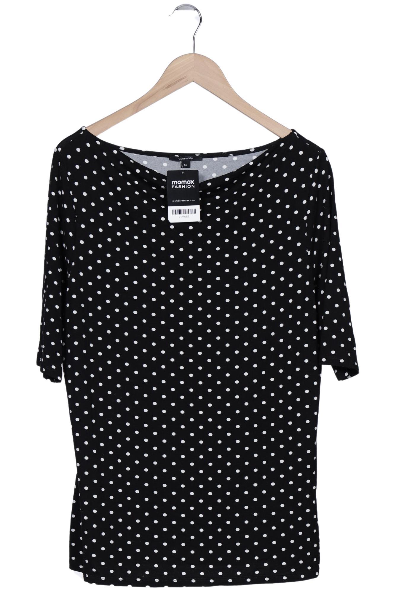 

Comma Damen T-Shirt, schwarz, Gr. 46