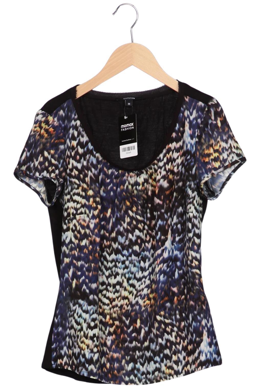

Comma Damen T-Shirt, schwarz, Gr. 34