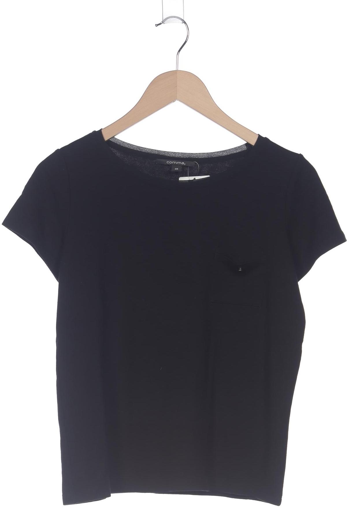 

Comma Damen T-Shirt, schwarz, Gr. 36