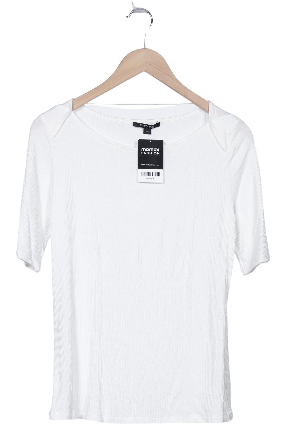 

Comma Damen T-Shirt, weiß, Gr. 42