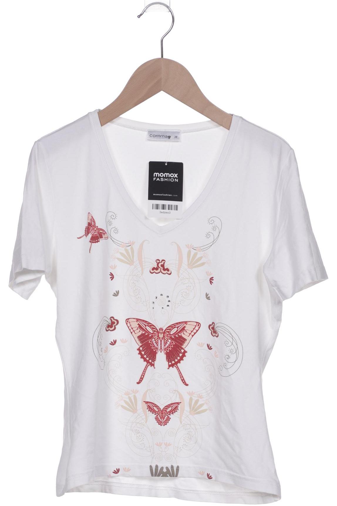 

Comma Damen T-Shirt, weiß, Gr. 38