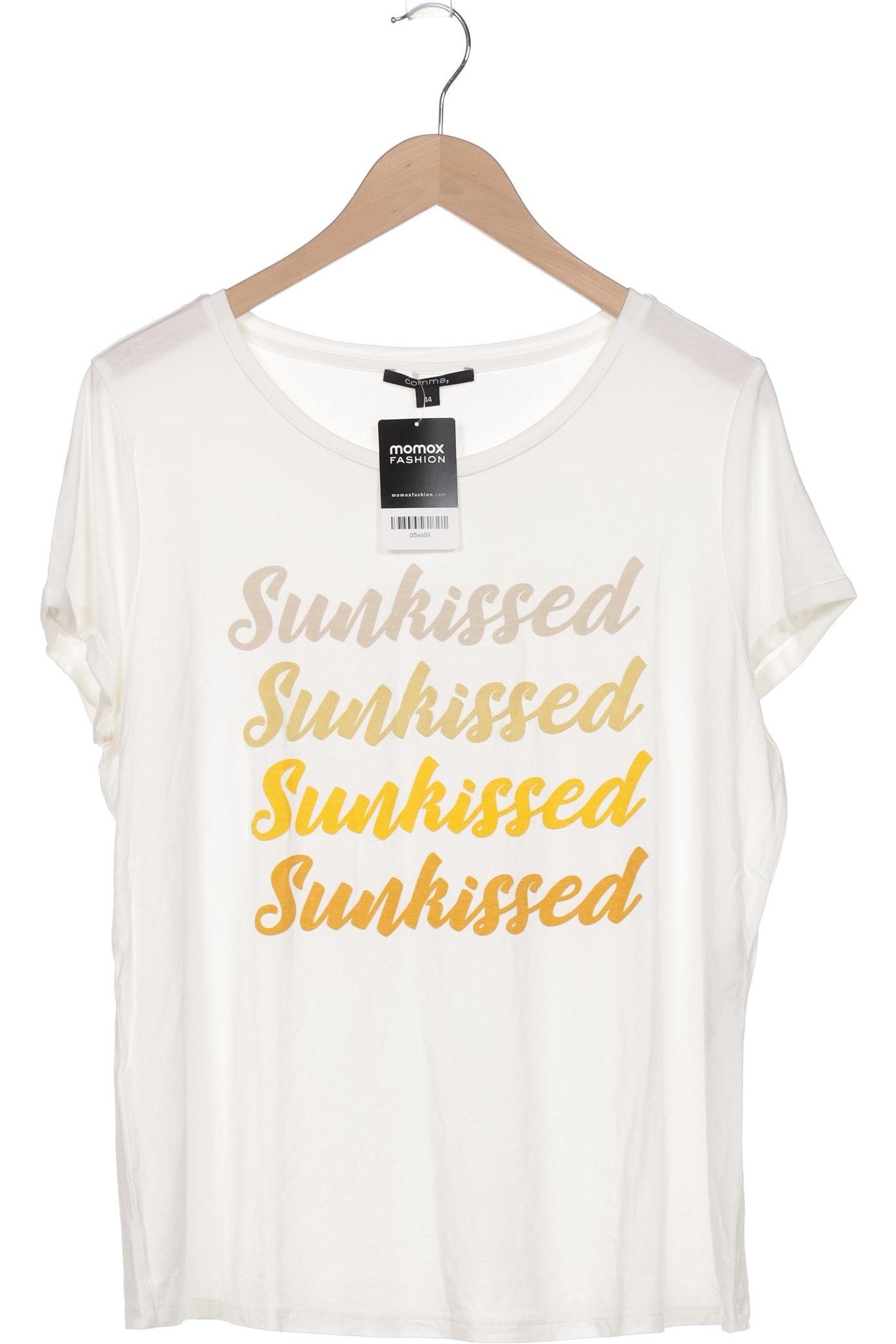 

Comma Damen T-Shirt, weiß, Gr. 44