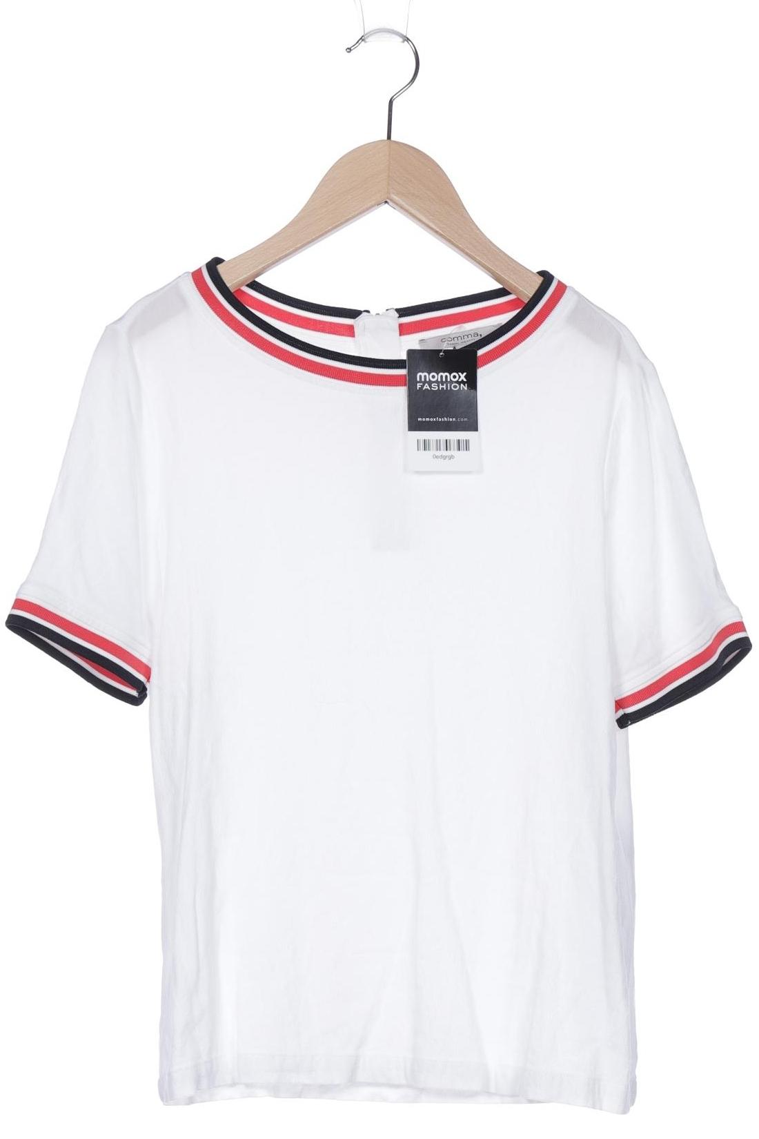 

Comma Damen T-Shirt, weiß, Gr. 36