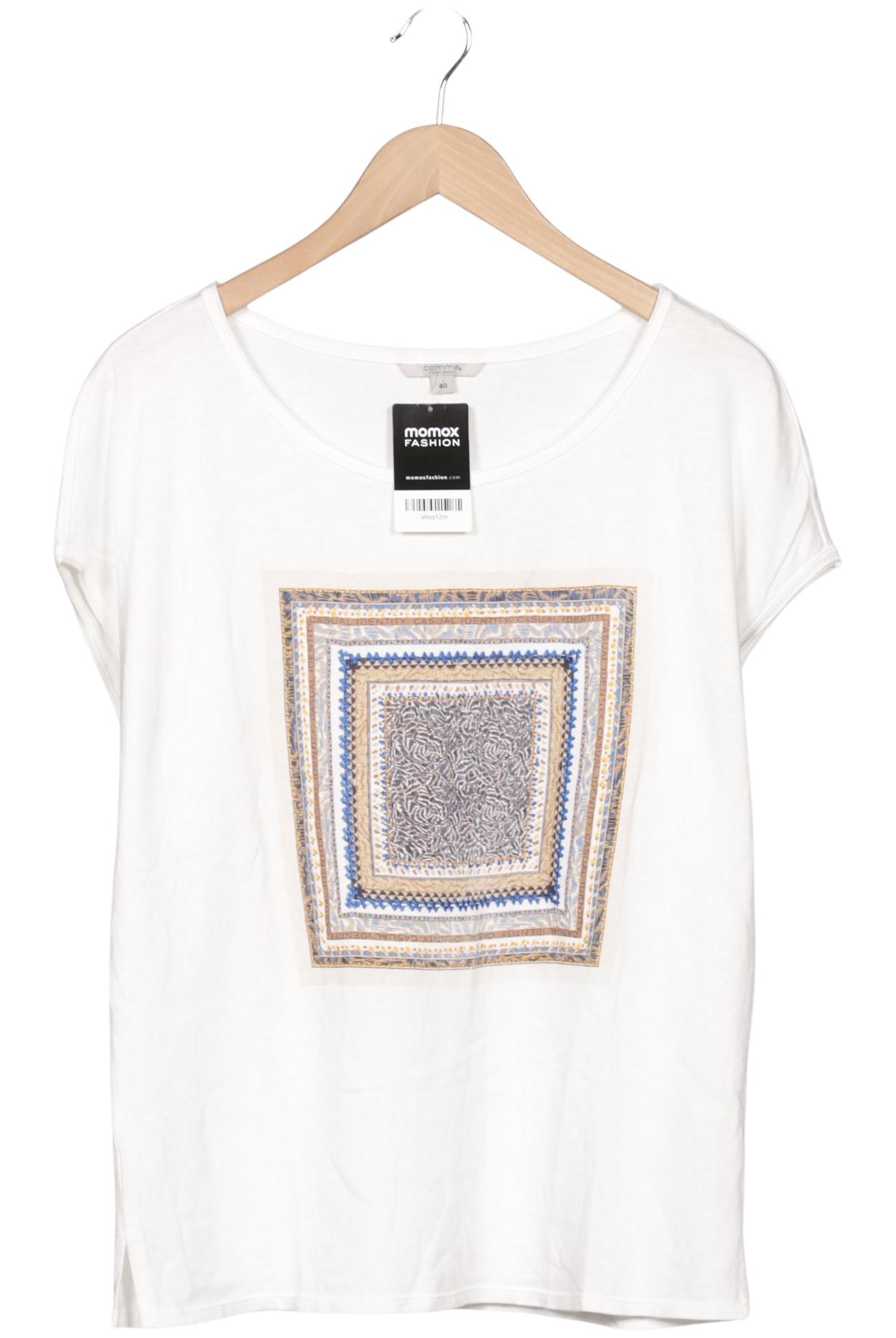 

Comma Damen T-Shirt, weiß, Gr. 40