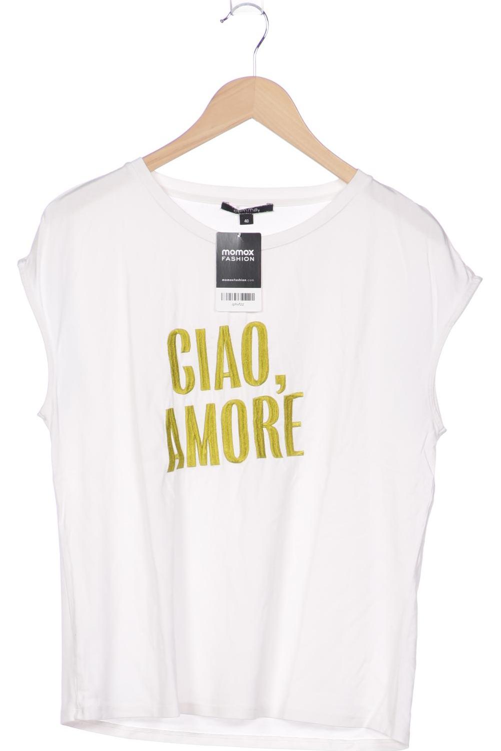

Comma Damen T-Shirt, weiß, Gr. 38