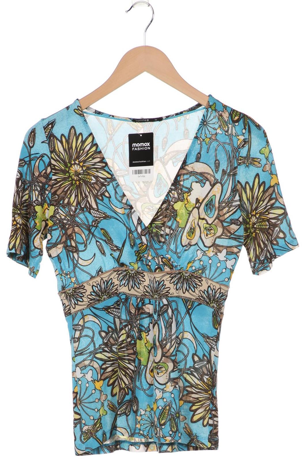 

Comma Damen T-Shirt, blau