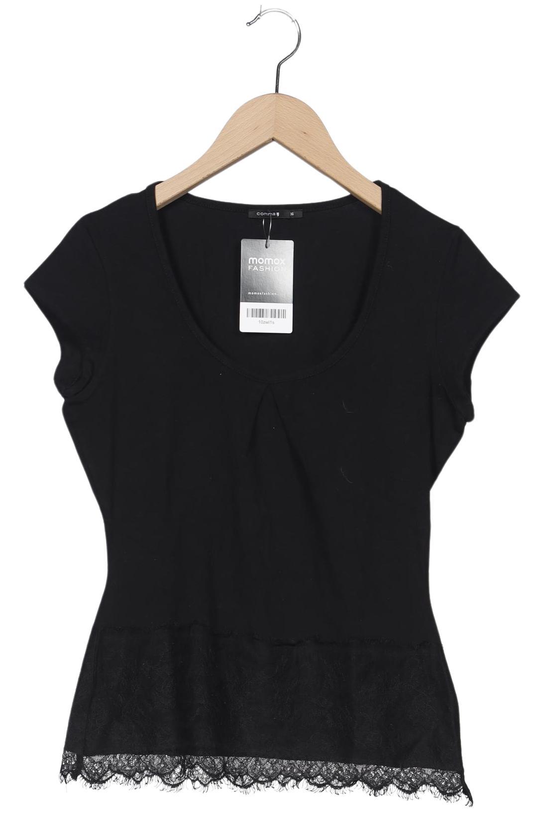 

Comma Damen T-Shirt, schwarz, Gr. 36