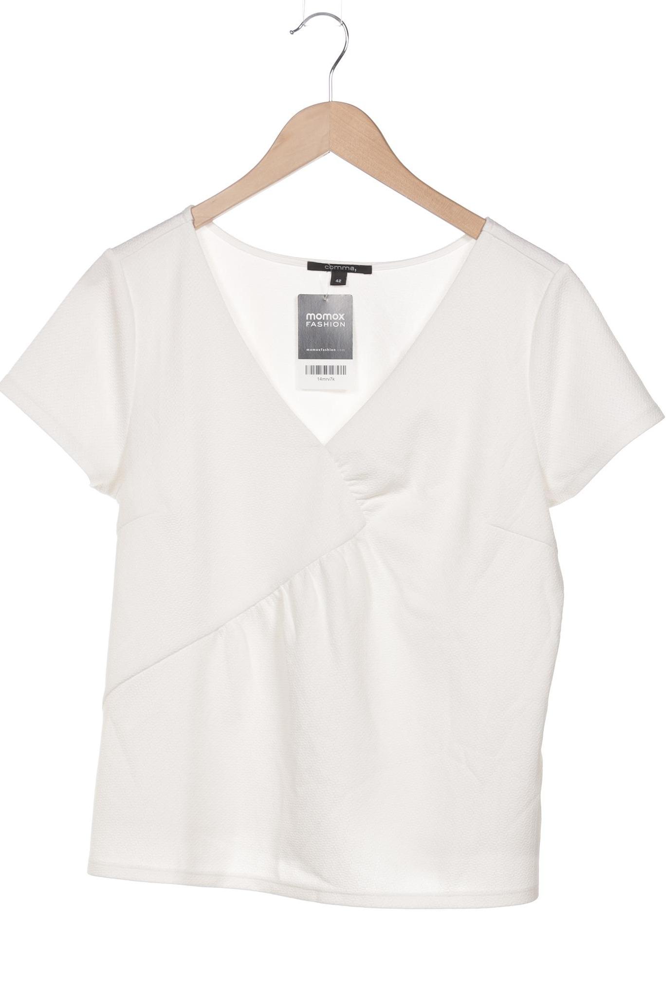 

Comma Damen T-Shirt, weiß, Gr. 42