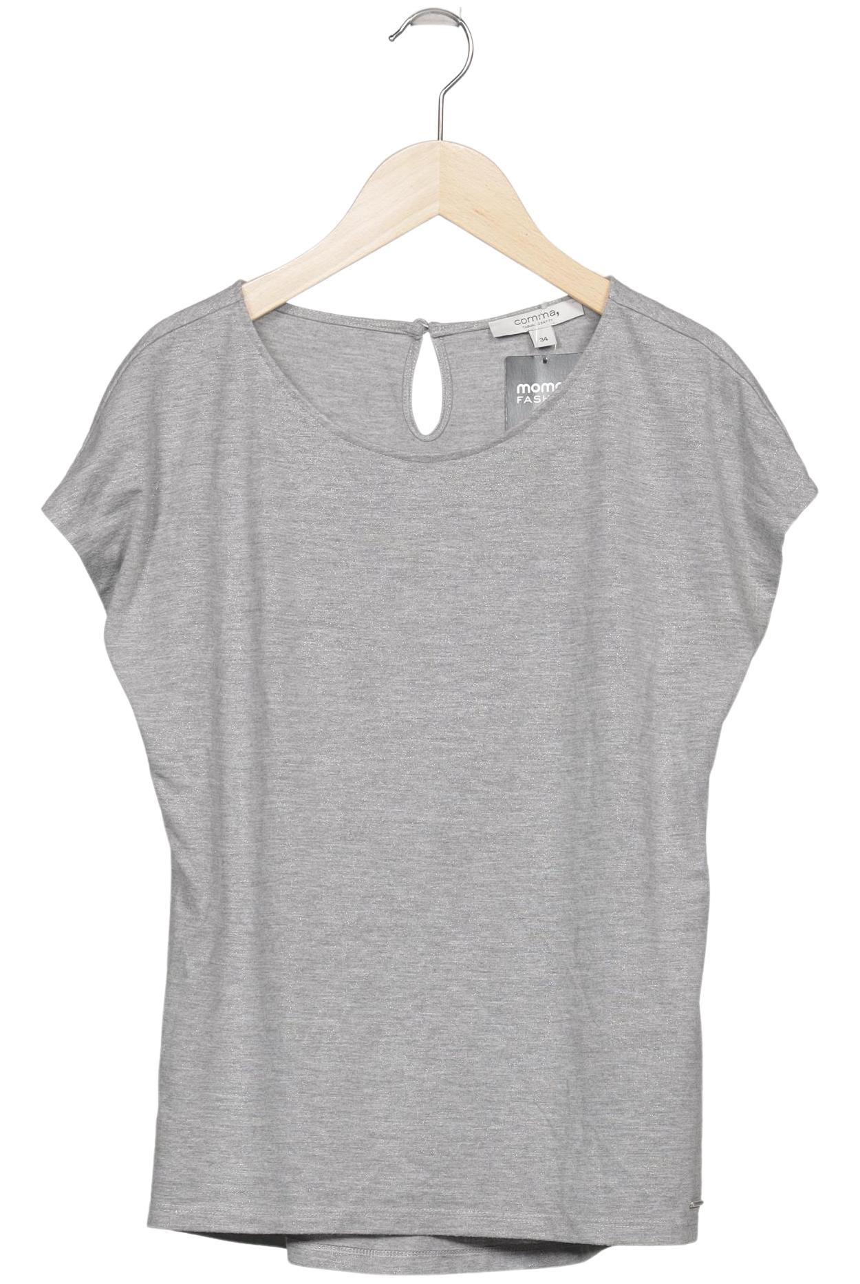 

Comma Damen T-Shirt, grau, Gr. 34
