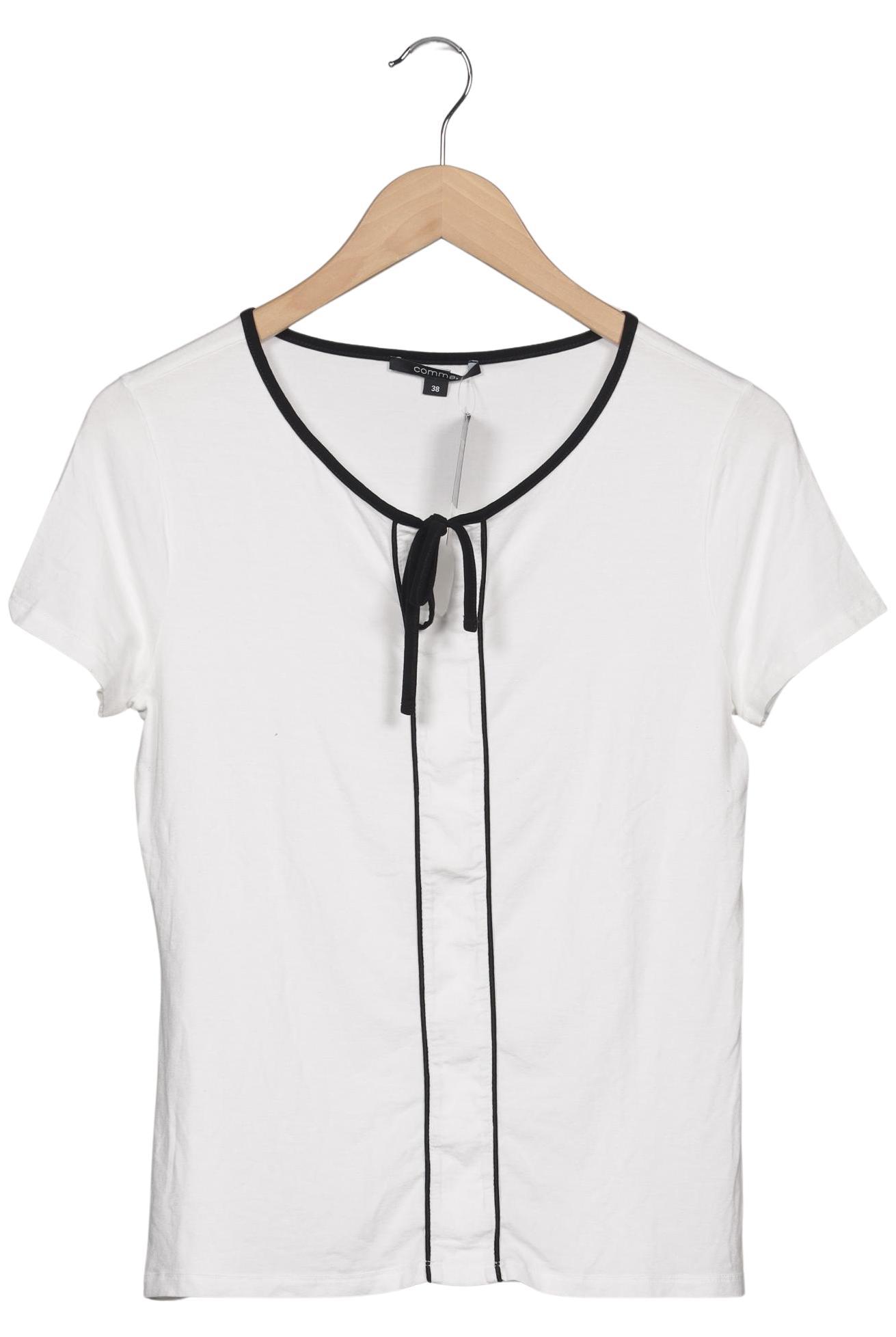 

Comma Damen T-Shirt, weiß, Gr. 38