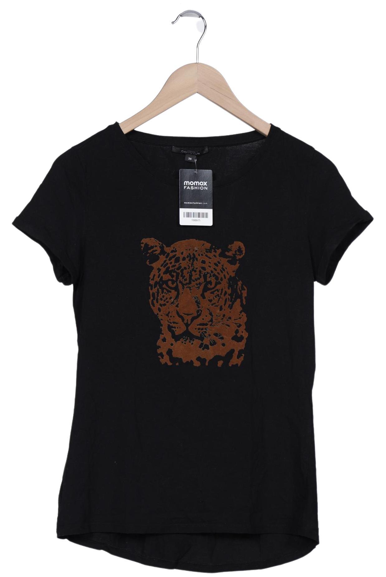 

Comma Damen T-Shirt, schwarz, Gr. 36