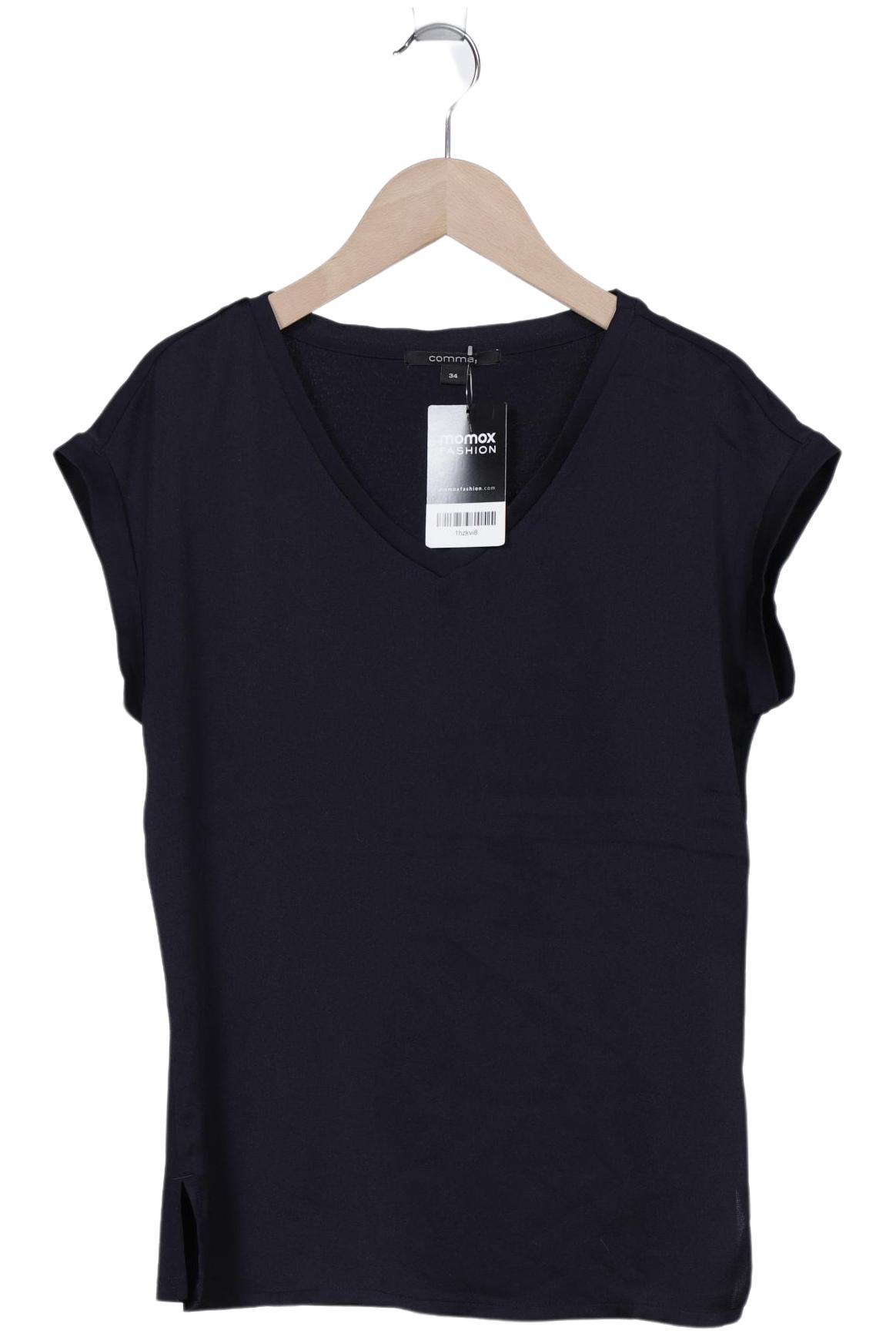 

Comma Damen T-Shirt, marineblau, Gr. 34