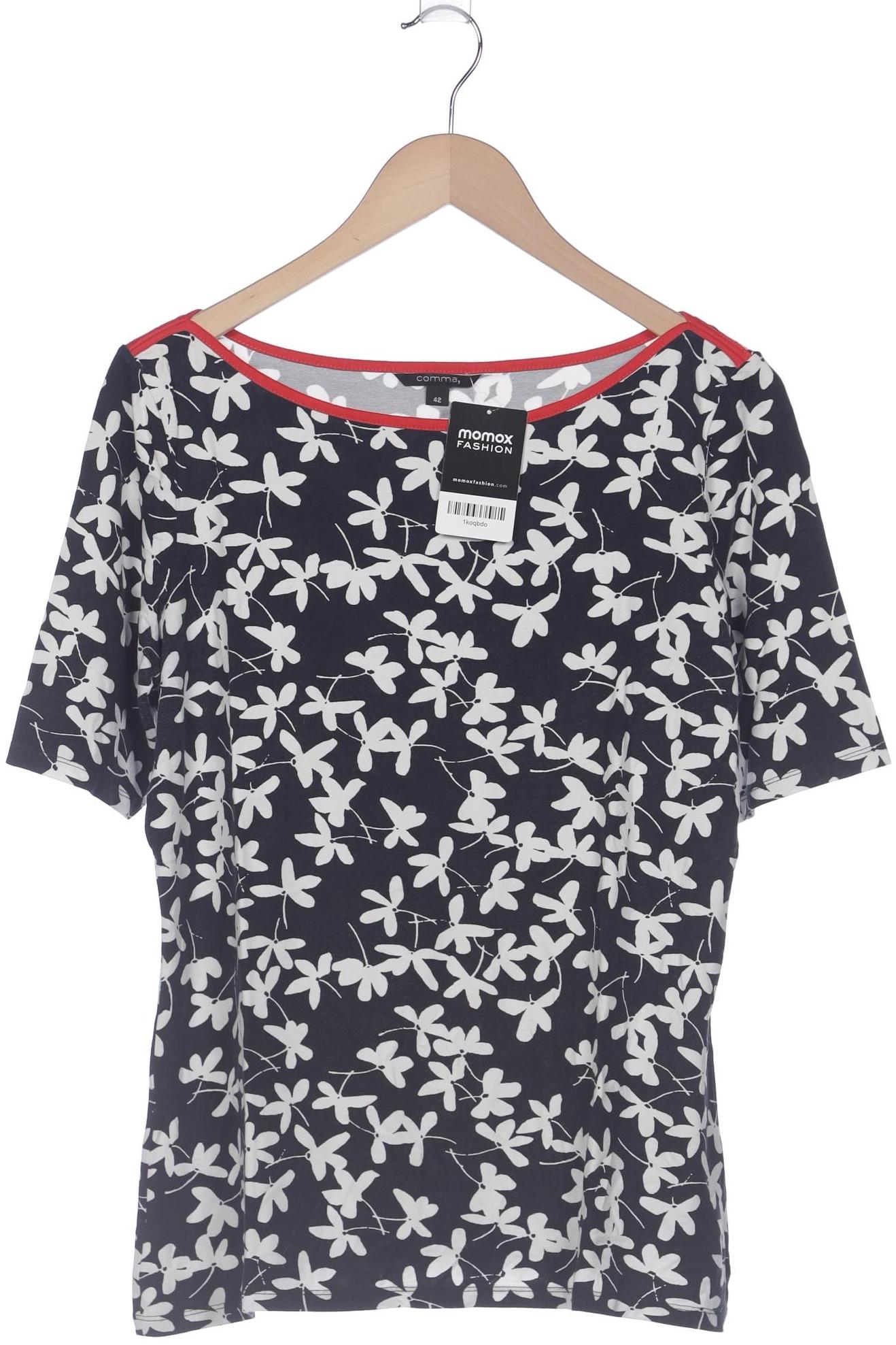 

Comma Damen T-Shirt, marineblau, Gr. 42