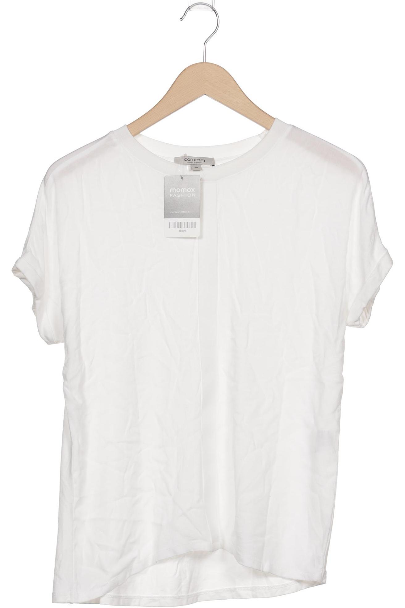 

Comma Damen T-Shirt, weiß, Gr. 36