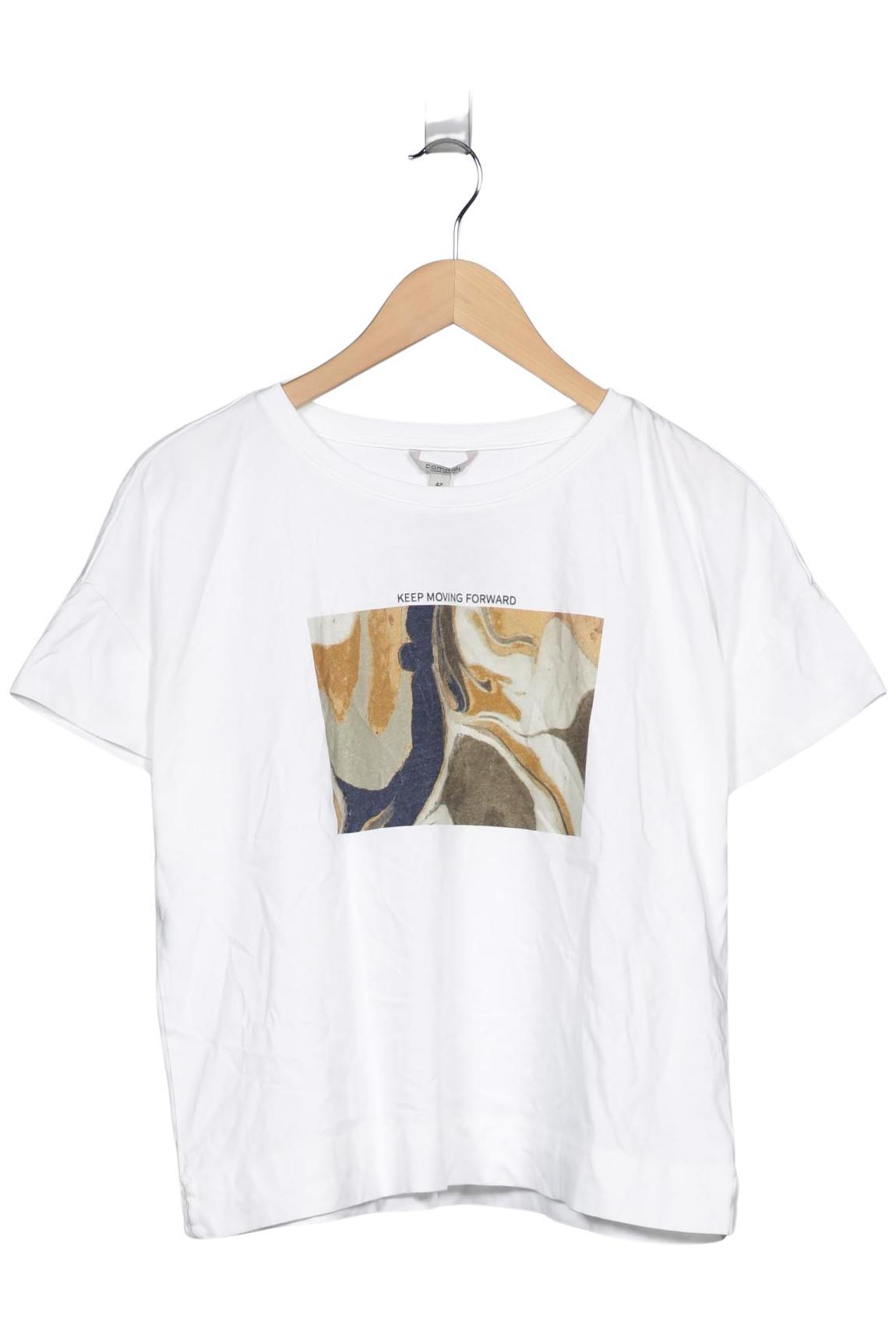 

Comma Damen T-Shirt, weiß, Gr. 42