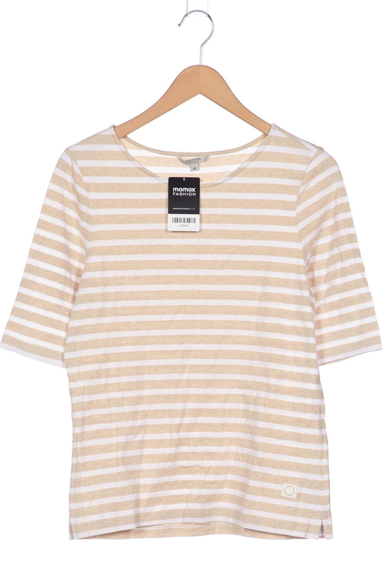 

Comma Damen T-Shirt, beige, Gr. 40
