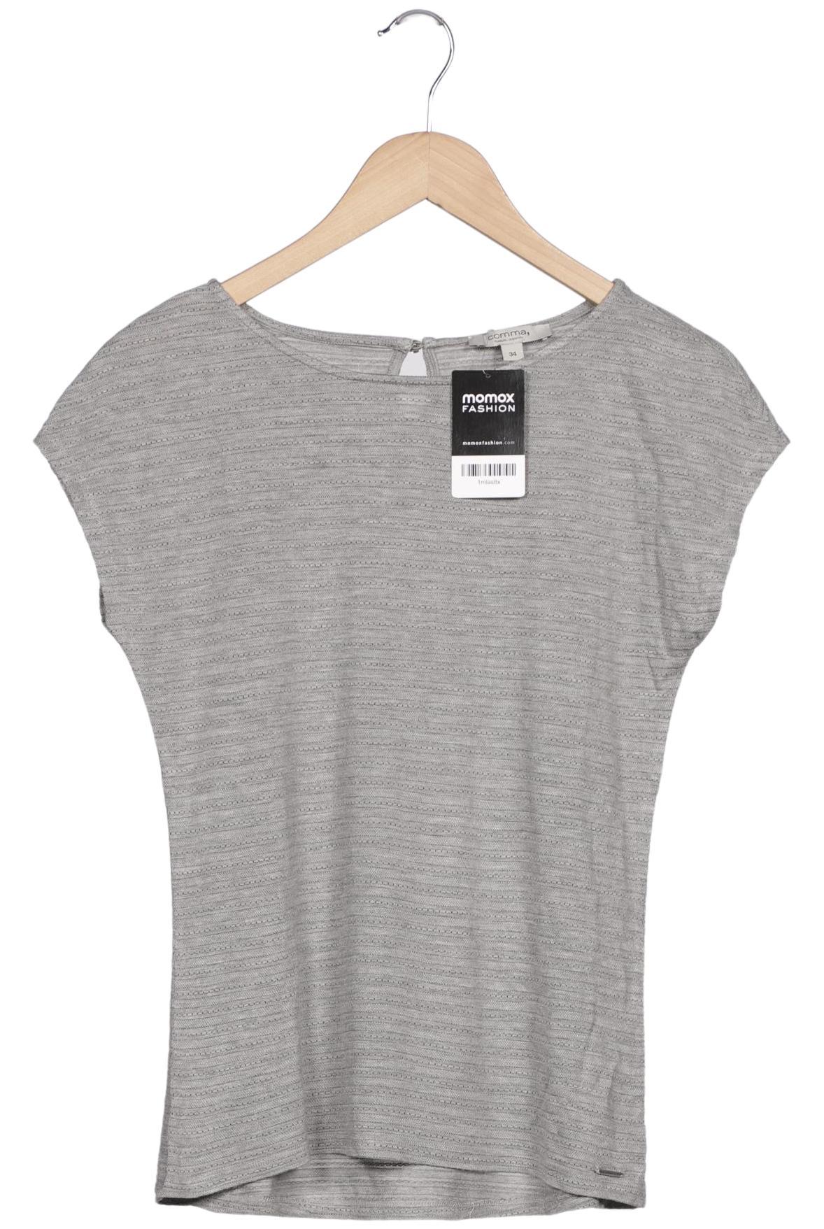 

Comma Damen T-Shirt, grau, Gr. 34