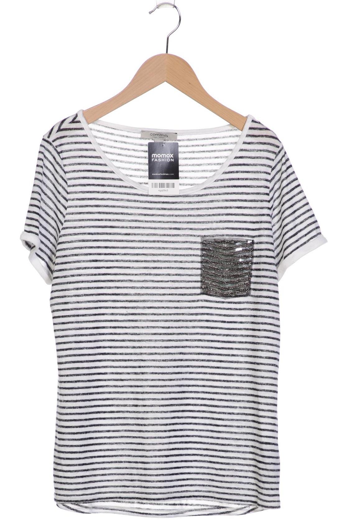 

Comma Damen T-Shirt, weiß, Gr. 38