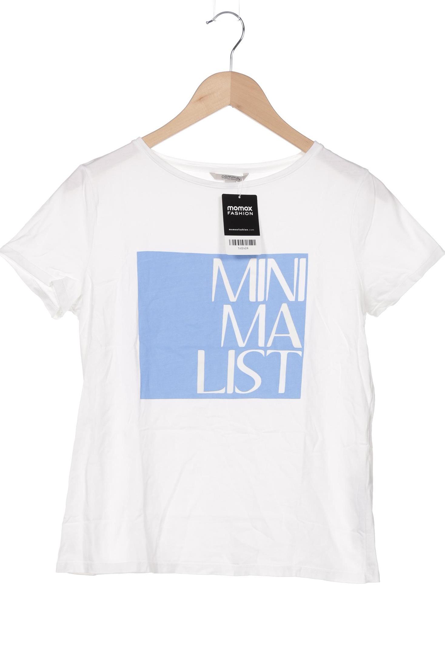 

Comma Damen T-Shirt, weiß, Gr. 36