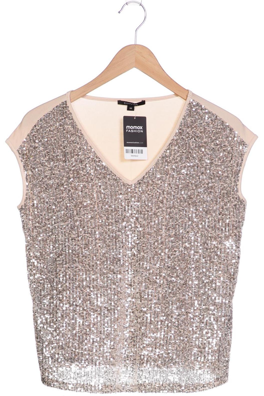 

Comma Damen T-Shirt, beige, Gr. 36