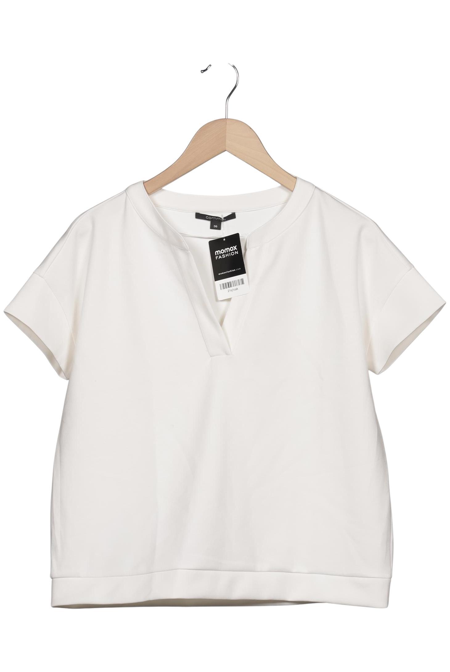 

Comma Damen T-Shirt, weiß, Gr. 36