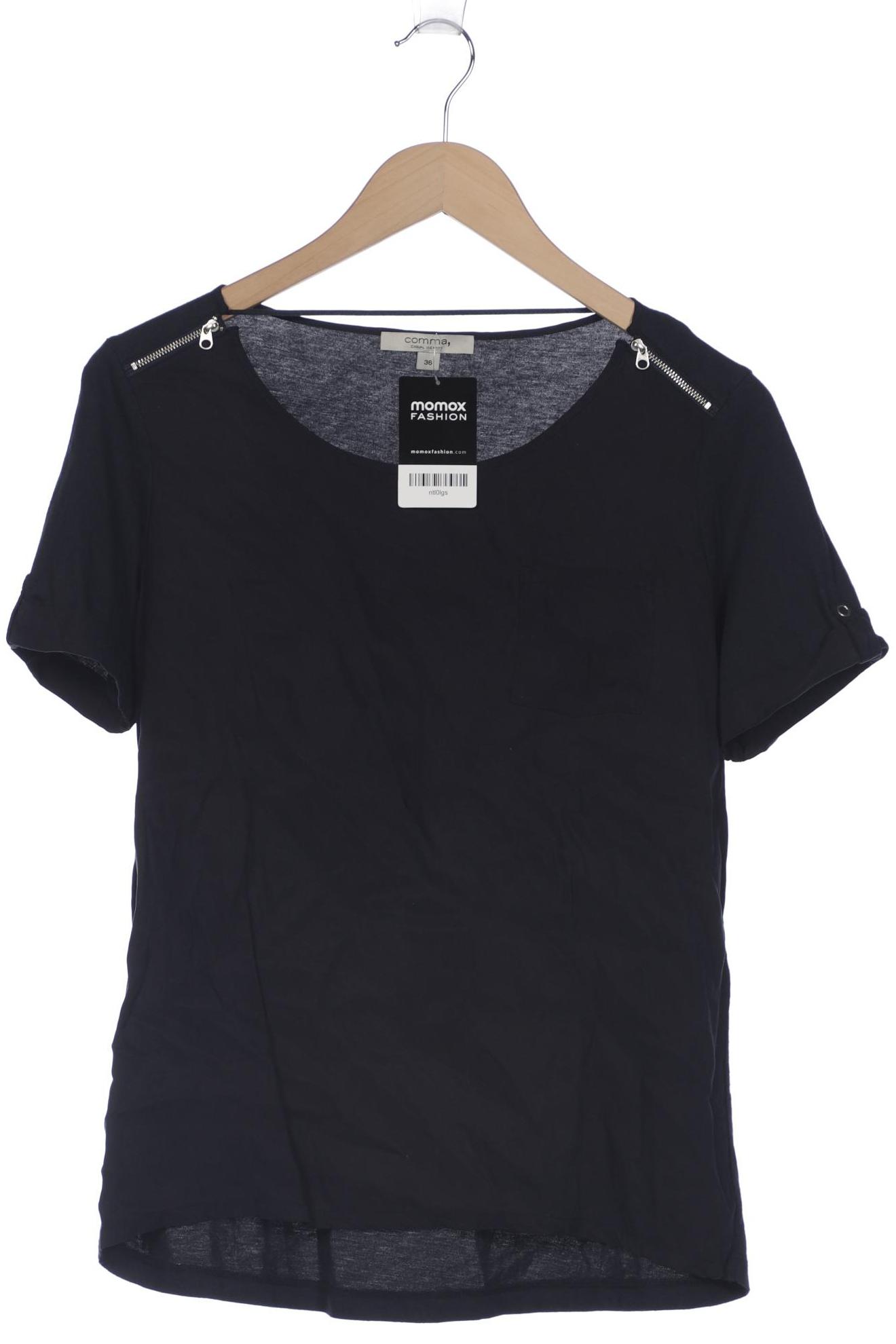 

Comma Damen T-Shirt, marineblau, Gr. 36