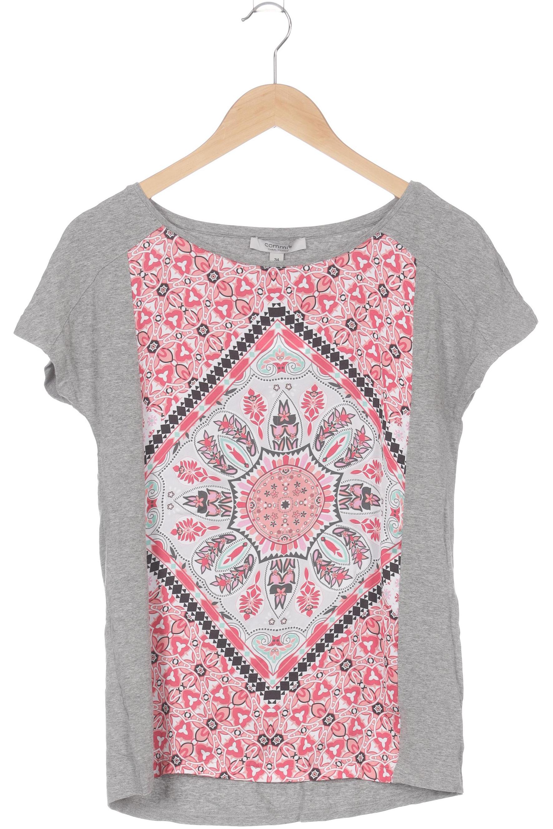 

Comma Damen T-Shirt, grau, Gr. 34