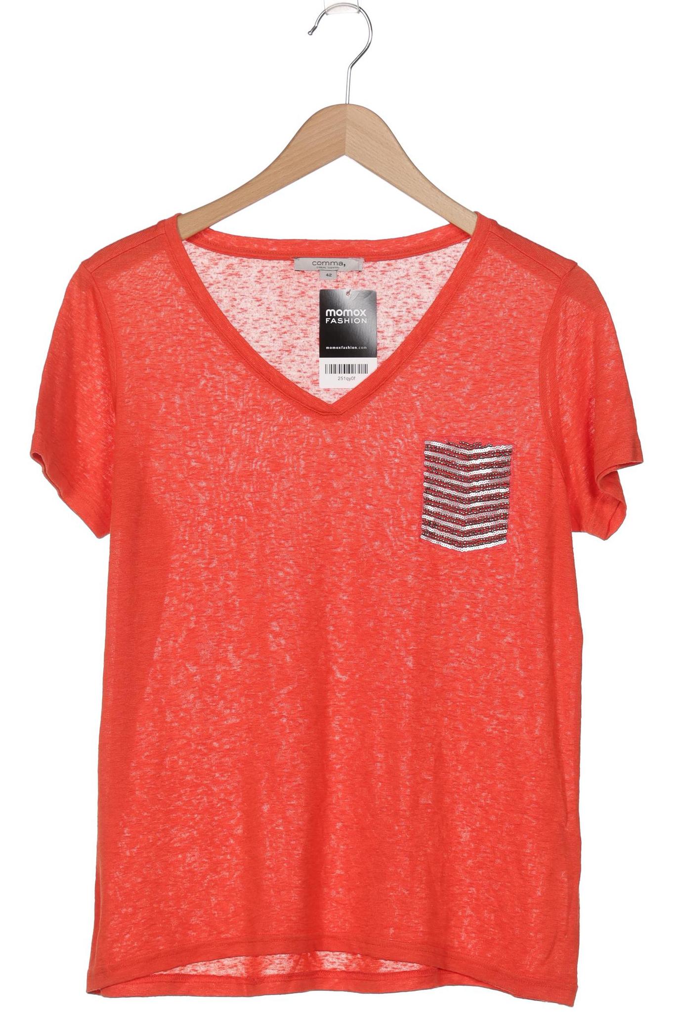 

Comma Damen T-Shirt, orange, Gr. 42