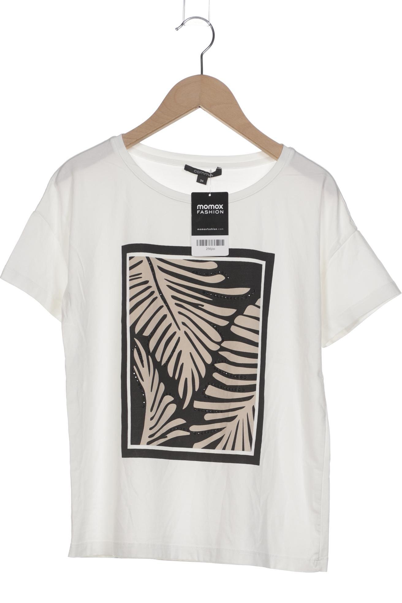 

Comma Damen T-Shirt, weiß, Gr. 34