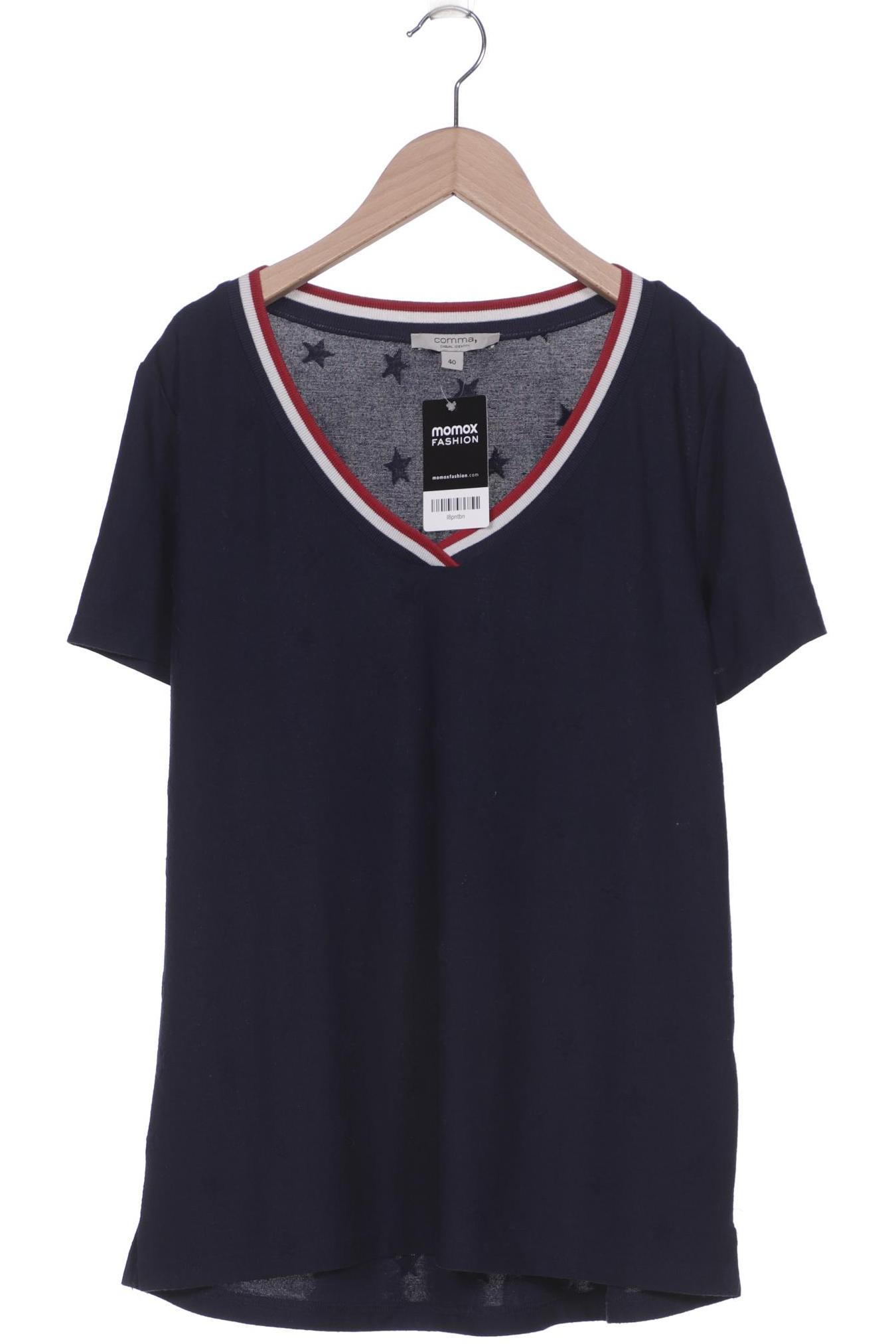 

Comma Damen T-Shirt, marineblau