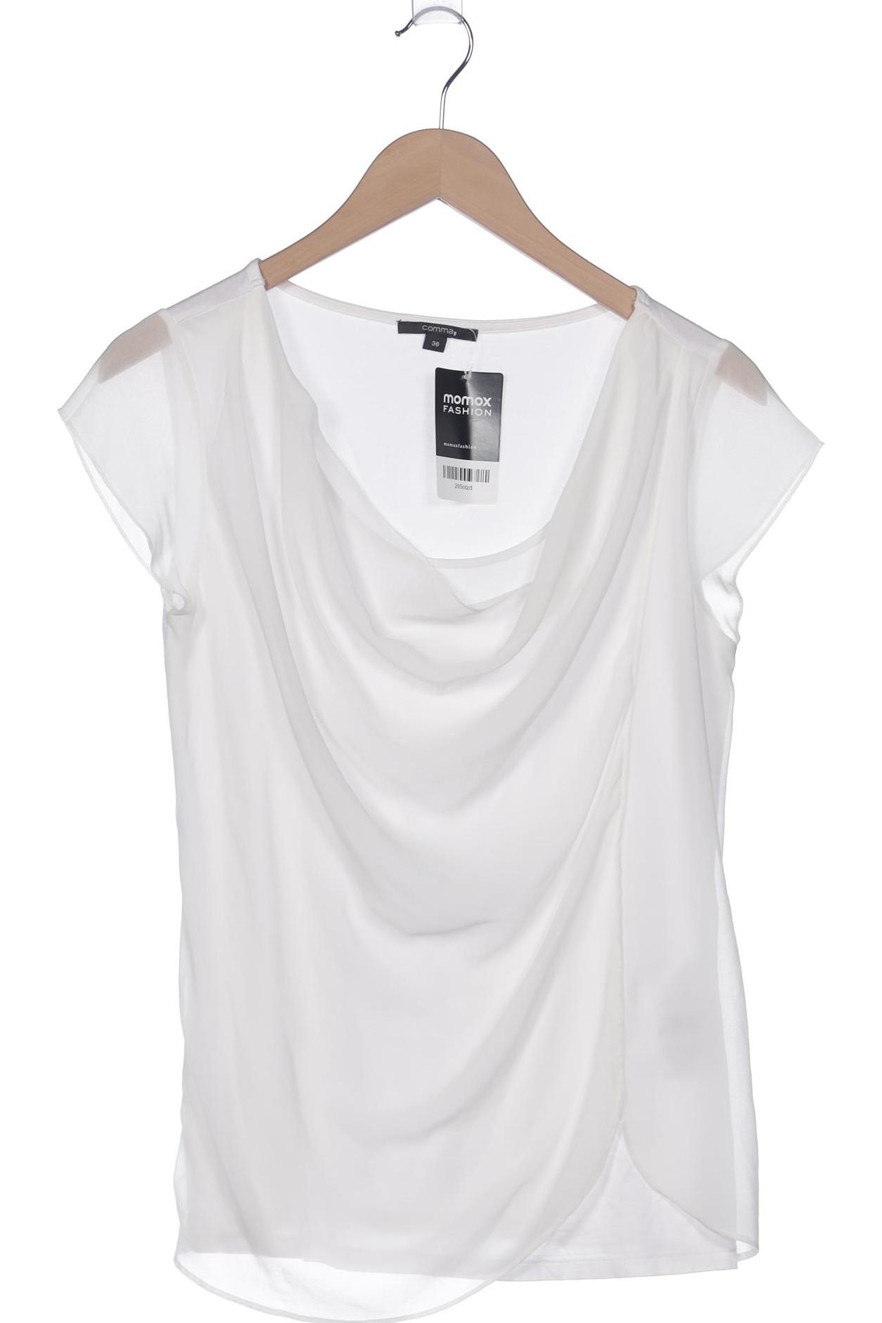 

Comma Damen T-Shirt, weiß, Gr. 36