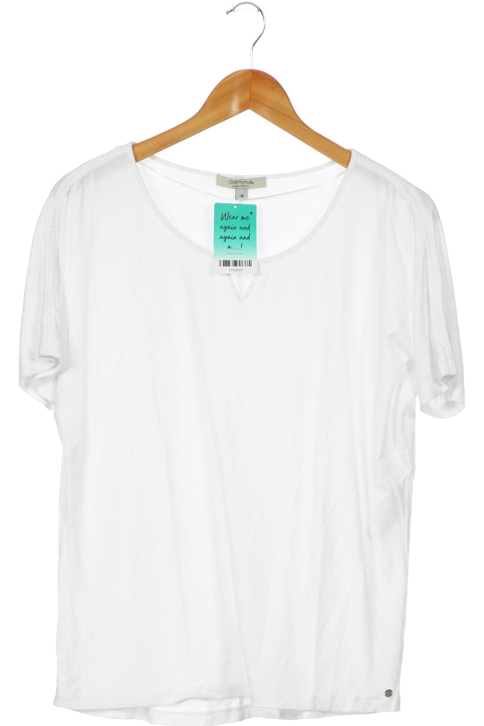 

Comma Damen T-Shirt, weiß, Gr. 38