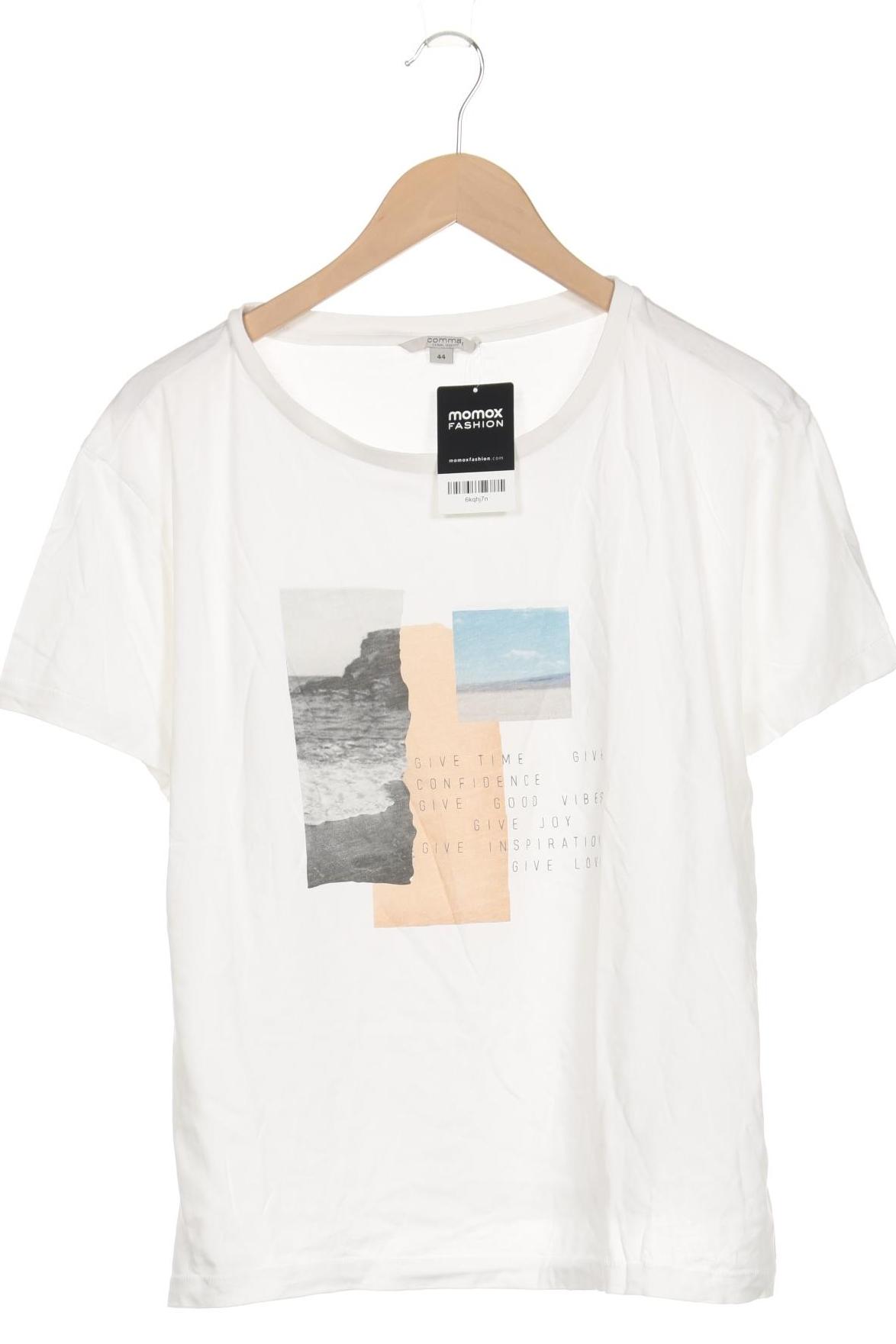 

Comma Damen T-Shirt, weiß, Gr. 44