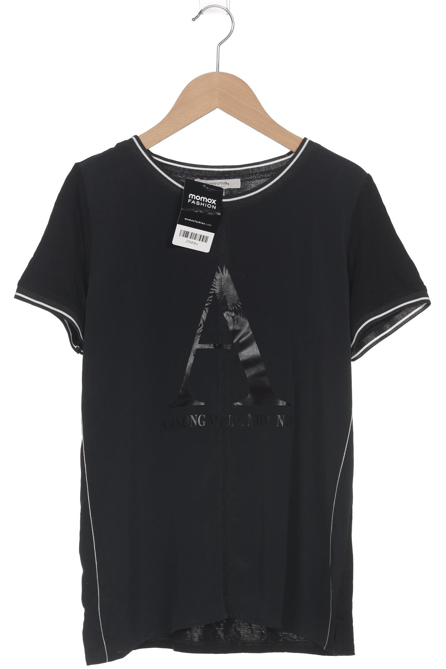 

Comma Damen T-Shirt, schwarz, Gr. 38