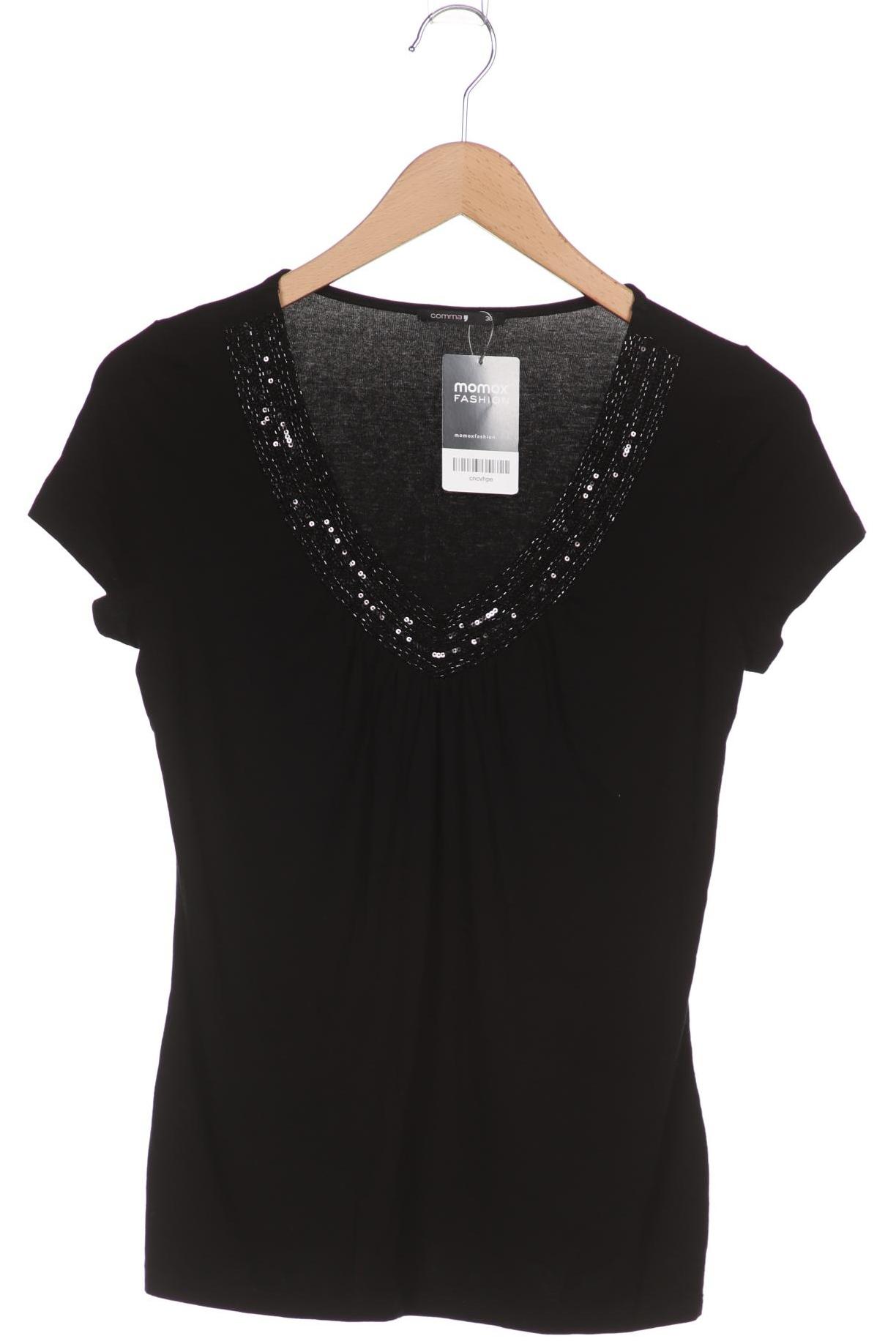 

Comma Damen T-Shirt, schwarz, Gr. 36