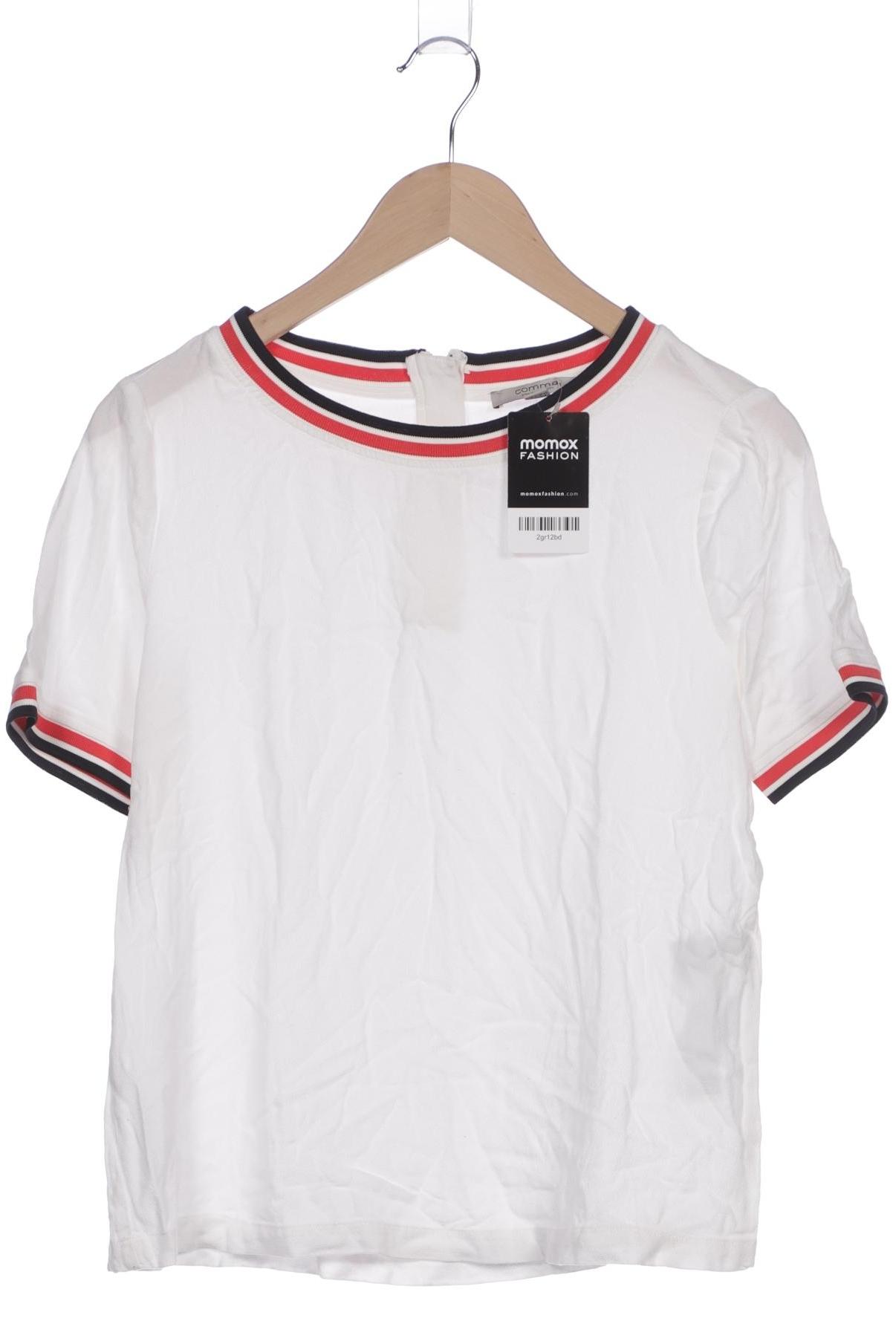 

Comma Damen T-Shirt, weiß, Gr. 38