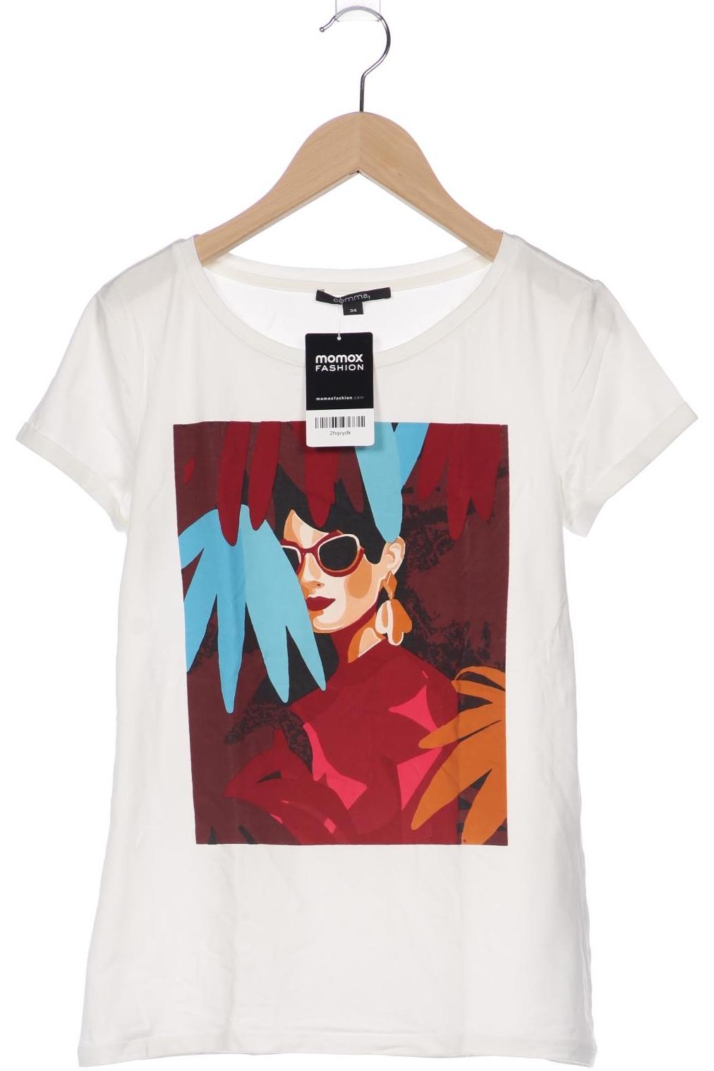 

Comma Damen T-Shirt, weiß, Gr. 34