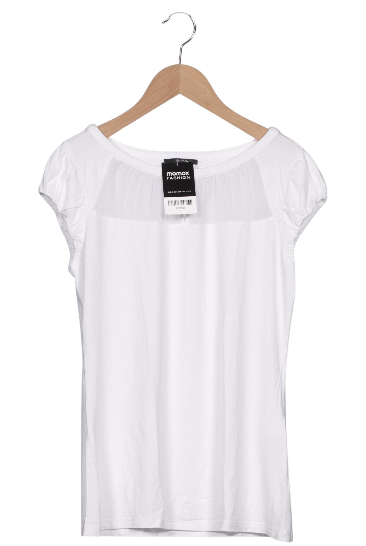 

Comma Damen T-Shirt, weiß, Gr. 38